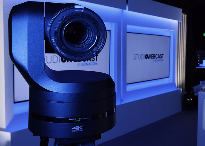 Caméra tourelle PTZ Panasonic 4K du Studio Webcast, système de prise de vue motorisé pour diffusion professionnelle